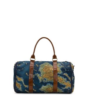 Vasilia Garment Duffel - Greek Map