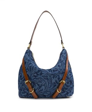 Elia Hobo Bag - Cavo Tooled Denim