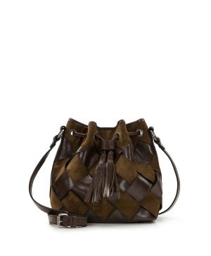 Bellona Drawstring - Suede Leather Weave