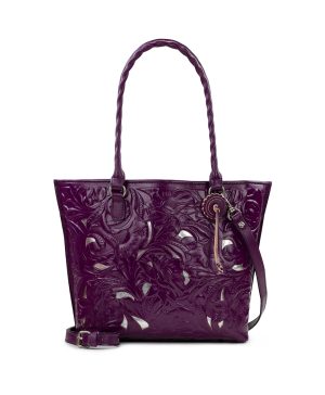 Adeline Tote - Burnished Cutout Tooled
